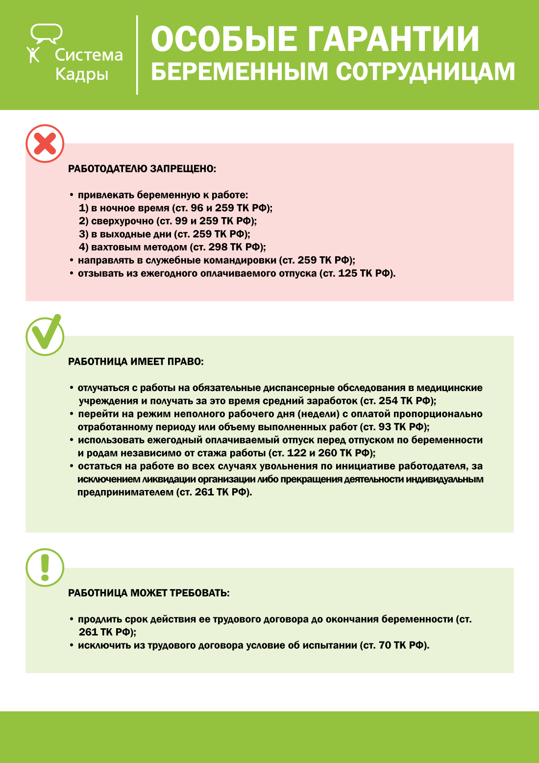 Гарантии беременным сотрудницам - Резерв Cтолица